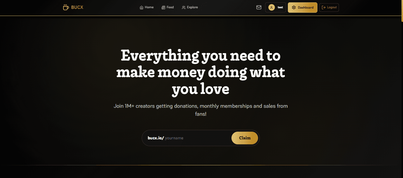 BUCX – Creator Monetization Platform